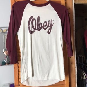 Obey baseball tee
